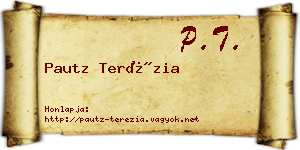 Pautz Terézia névjegykártya